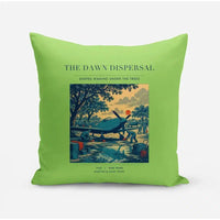 Thumbnail for VINTAGE G4531 - The Dawn Dispersal - Designed Pillows design on lightgreen