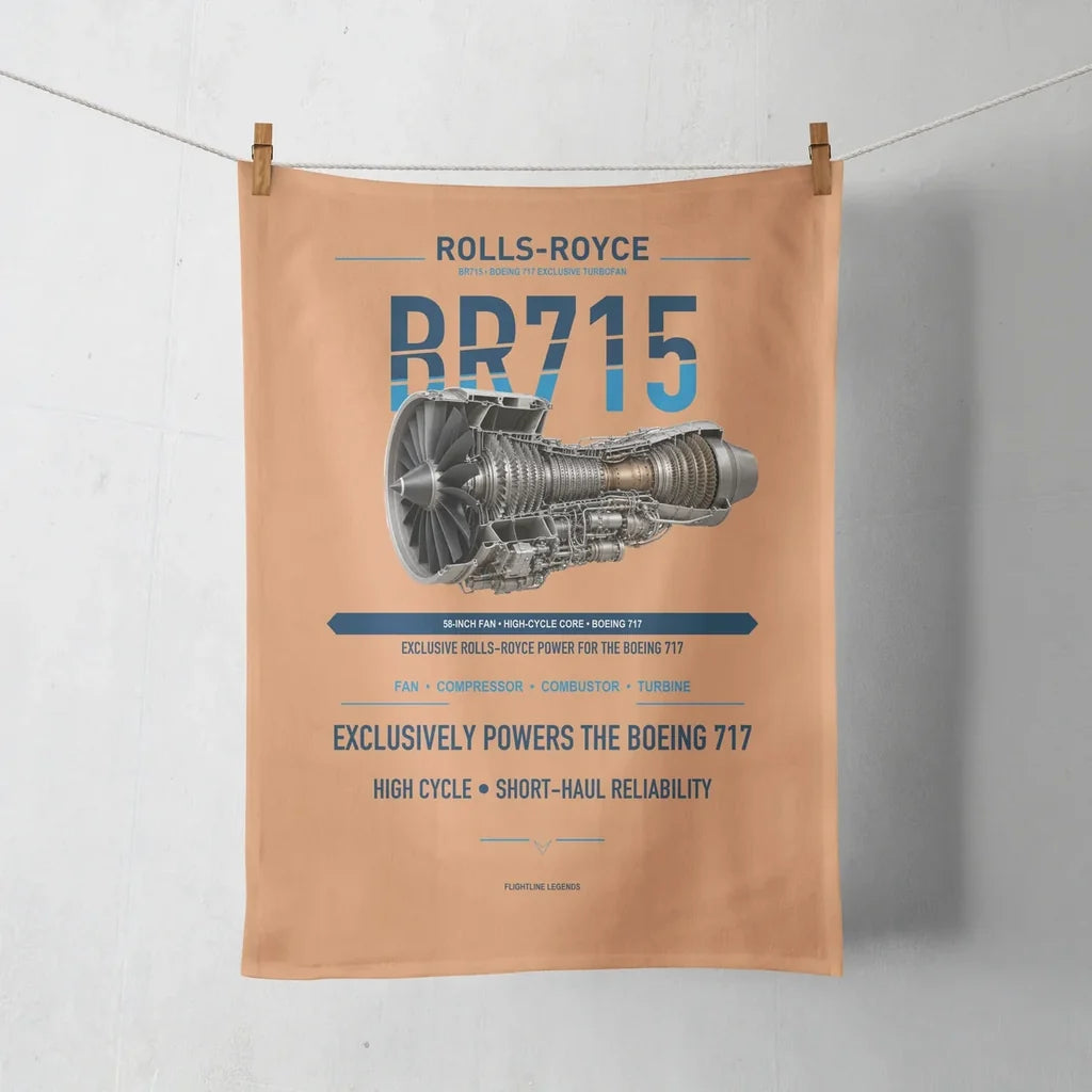 BR715 design on orange towel