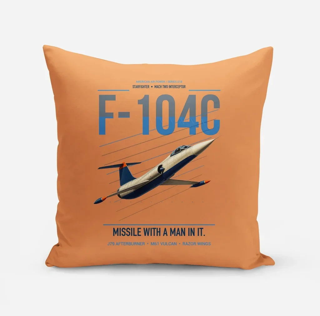 F-104C Starfighter design on orange pillow