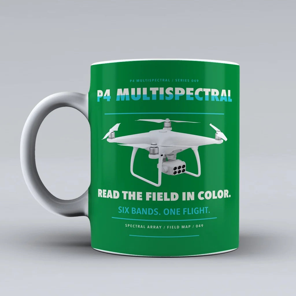 P4 Multispectral Mug design on green dji