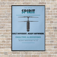 Thumbnail for Ascent AeroSystems Spirit vertical canvas print - framed - light blue background