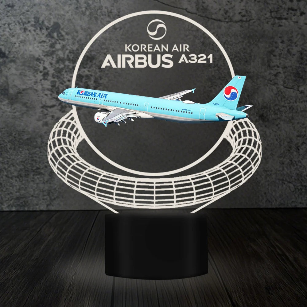 Customisable Airbus A321 3D Lamp - view 10