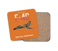 Thumbnail for F-4C Phantom II design on orange 1 piece coaster