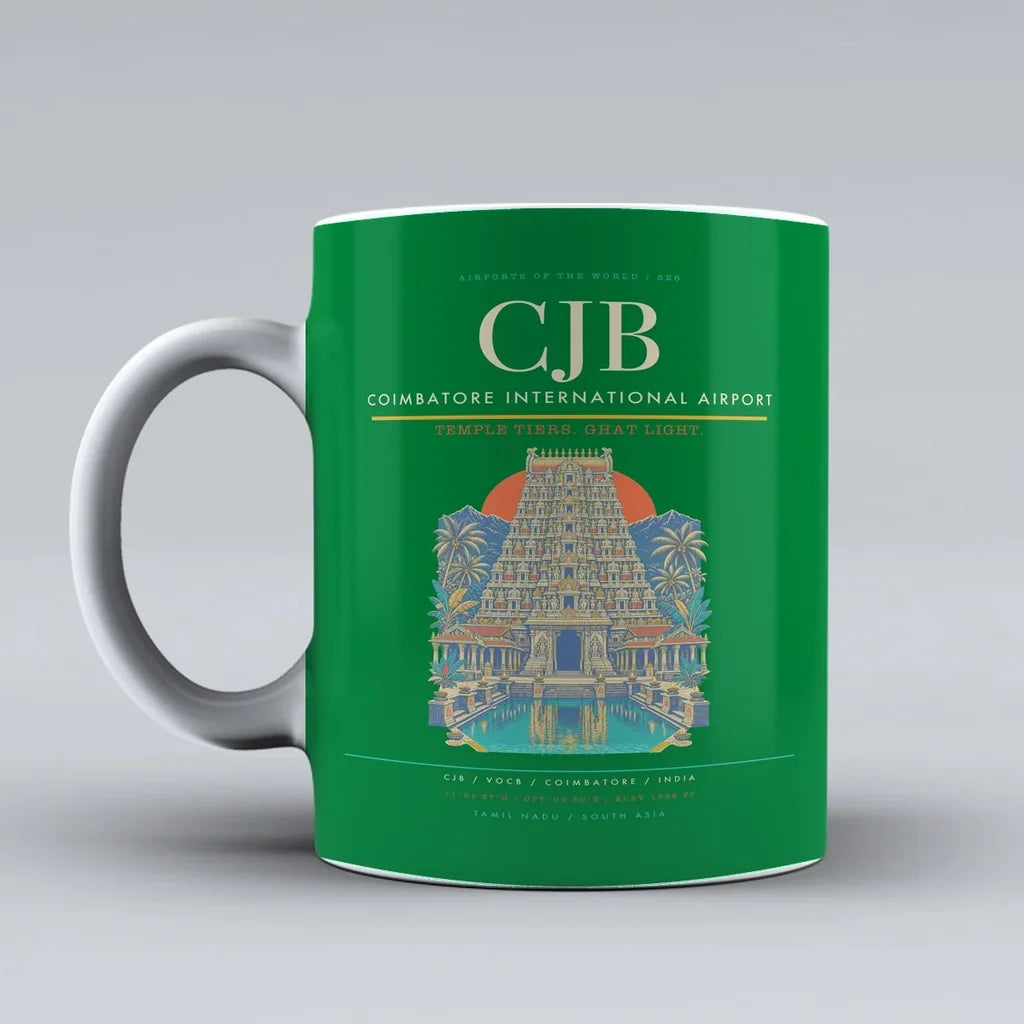 Coimbatore International Airport CJB Mug - Green