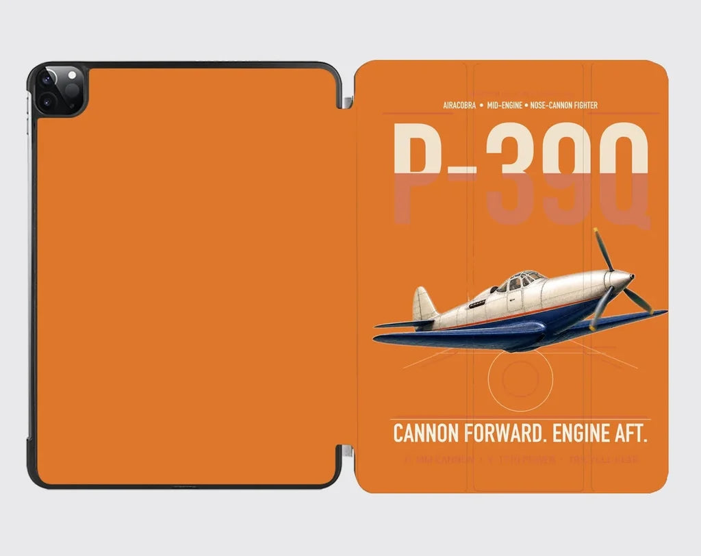 P-39Q Airacobra design on orange ipad tablet case