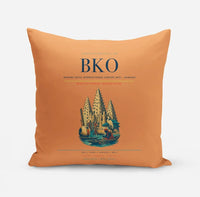 Thumbnail for Modibo Keita International Airport (BKO) design on orange pillow