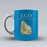 Thumbnail for Langeoog Airport (LGO) airport code design on turquoise ceramic mug