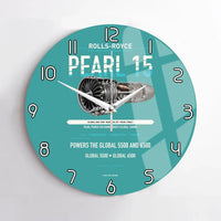 Thumbnail for PEARL 15 design on turquoise no frame wall clock