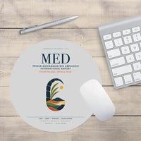 Thumbnail for Prince Mohammad Bin Abdulaziz International Airport (MED) design on light gray round mouse pad