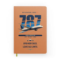Thumbnail for Boeing 787-8 Dreamliner design on orange notebook