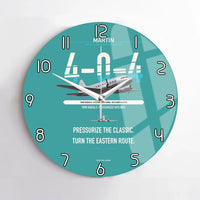 Thumbnail for Martin 4-0-4 design on turquoise no frame wall clock