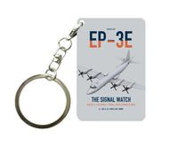Thumbnail for EP-3E ARIES II design on light gray designed key chain, double-side print