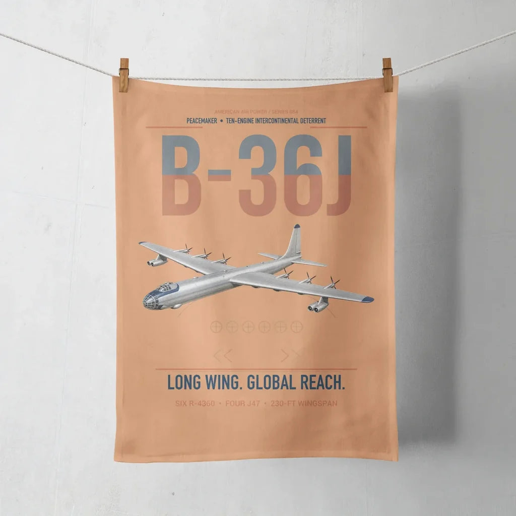 B-36J Peacemaker design on orange towel