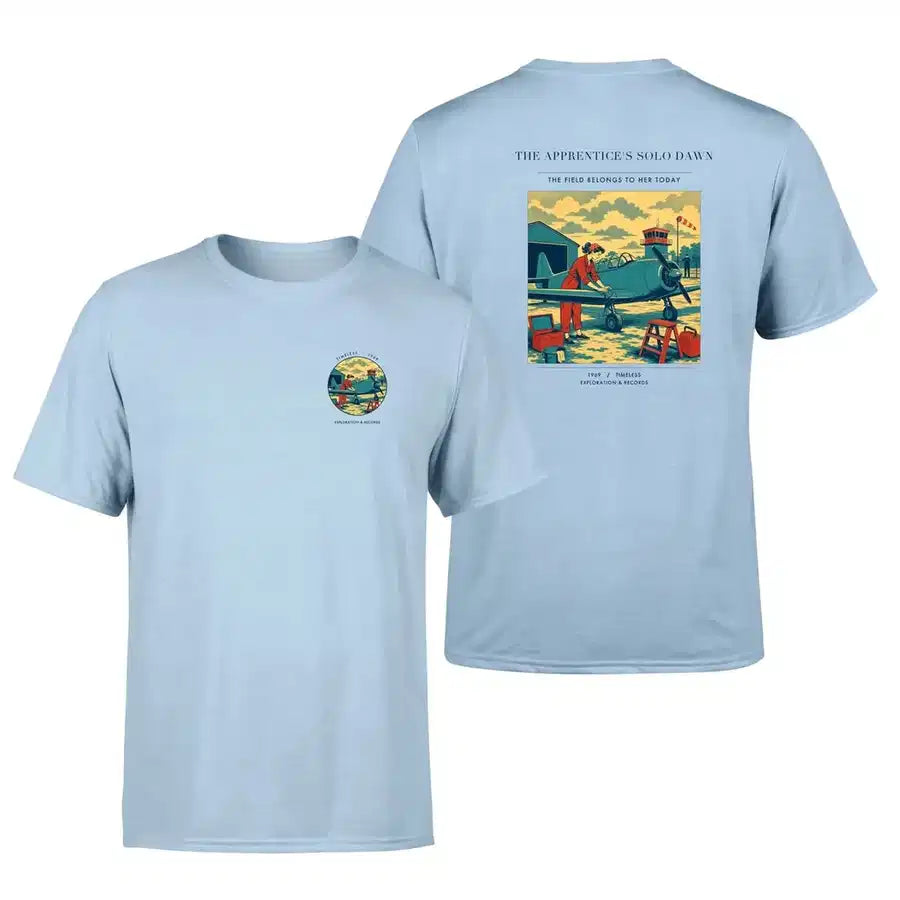 VINTAGE G4427 - The Apprentice's Solo Dawn - Double-Side T-Shirt design on lightblue double side t shirt