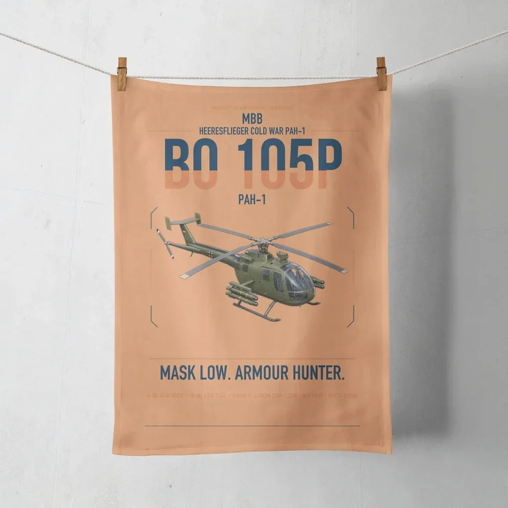 MBB BO 105P PAH-1 design on orange towel