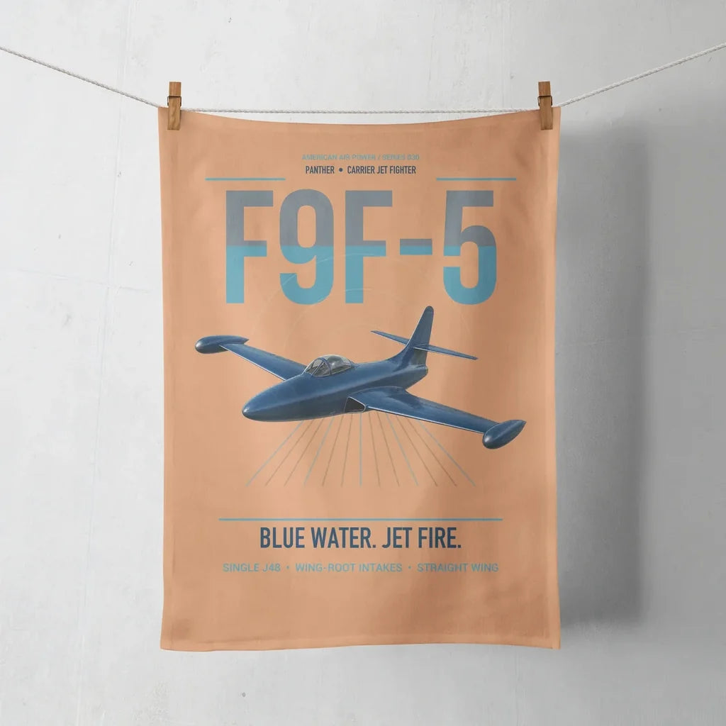 F9F-5 Panther design on orange towel