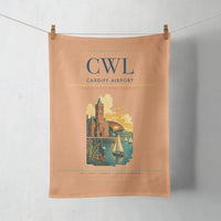 Thumbnail for Cardiff Airport (CWL) design on orange towel