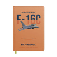 Thumbnail for F-16C Fighting Falcon Nine G One Purpose design on orange notebook