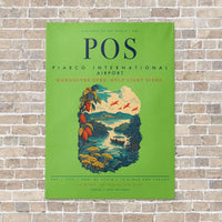 Thumbnail for Piarco International Airport POS vertical canvas print - no frame - light green background