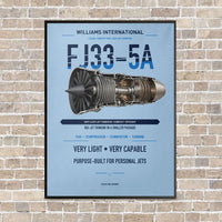 Thumbnail for FJ33-5A vertical canvas print - framed - light blue background