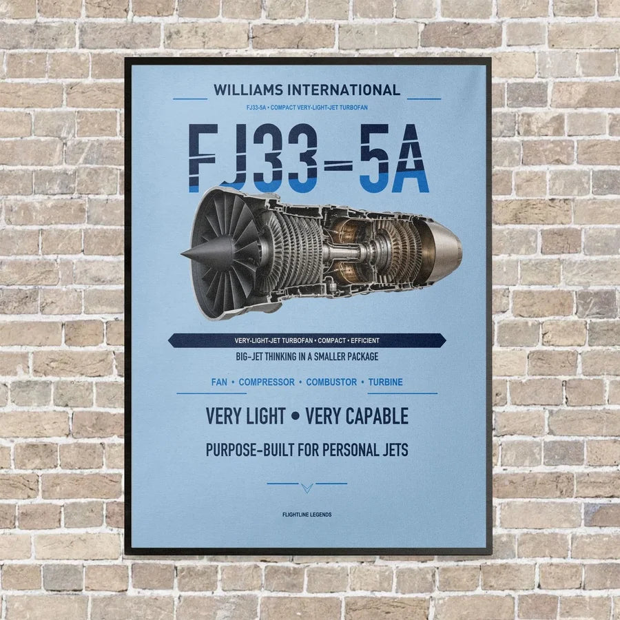 FJ33-5A vertical canvas print - framed - light blue background