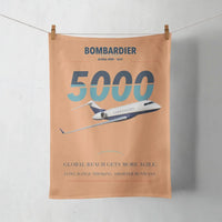 Thumbnail for Bombardier Global 5000 design on orange towel