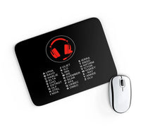 Thumbnail for Aviation Alphabet 3 aviation design on neoprene with anti-slip base mouse pad.