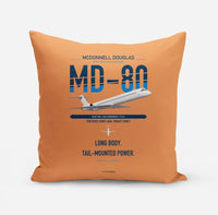 Thumbnail for McDonnell Douglas MD-80 design on orange pillow