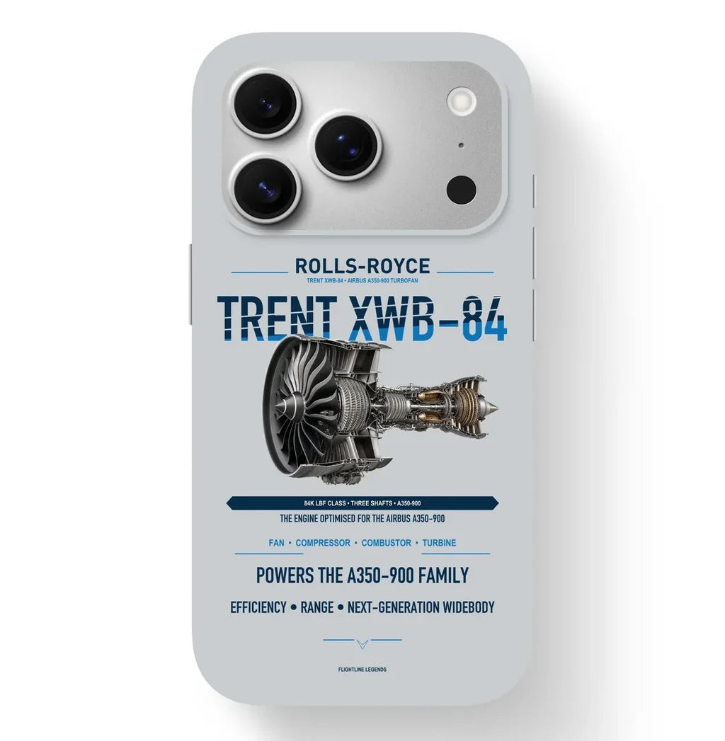 TRENT XWB-84 Case design on light gray iphone case