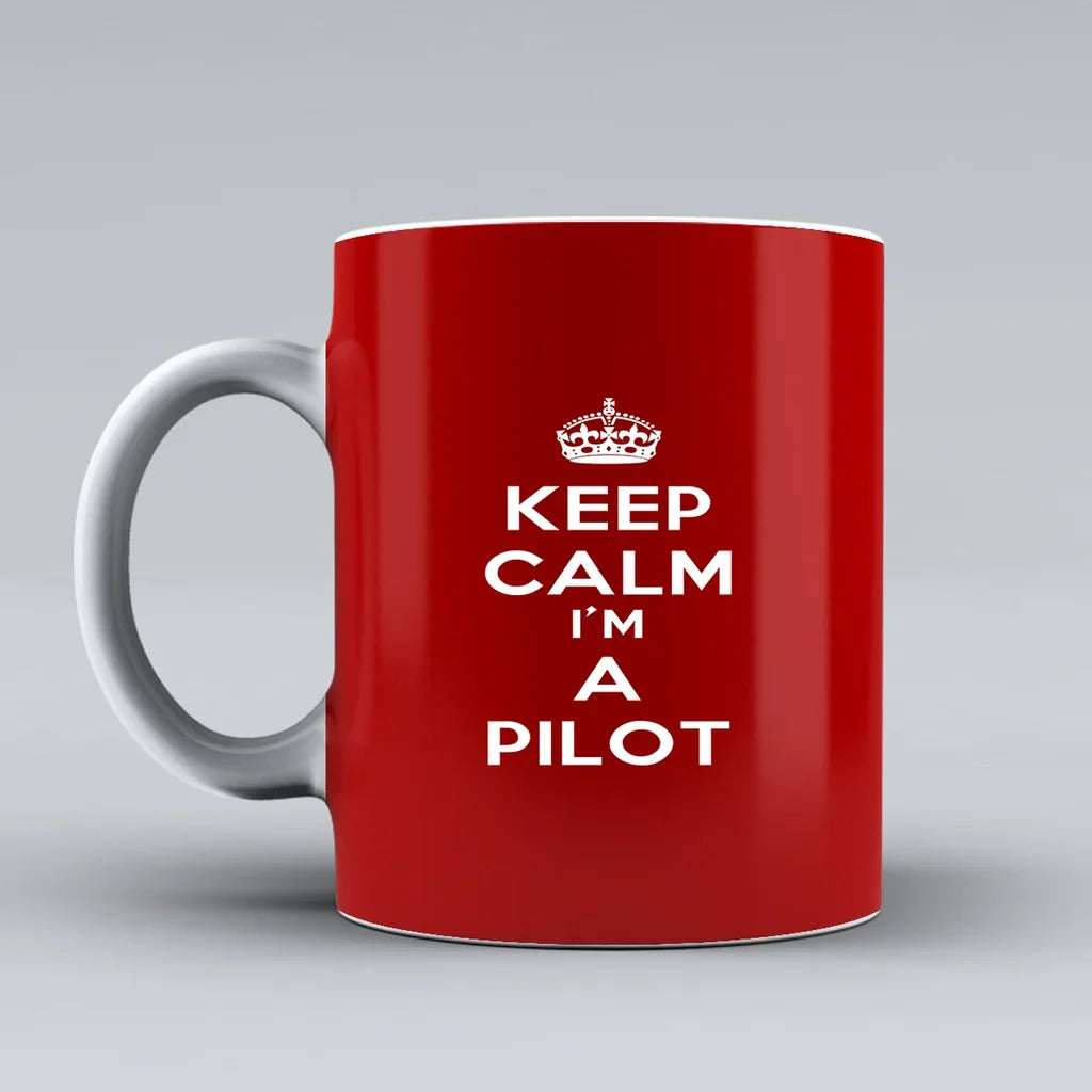 Customisable Keep Calm I'm A Pilot Mug - view 10