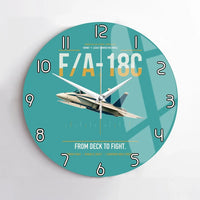 Thumbnail for F-A-18C Hornet design on turquoise no frame wall clock
