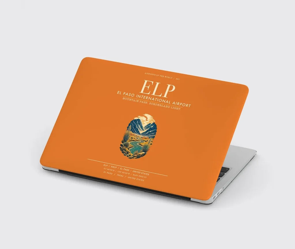 El Paso International Airport (ELP) design on orange MacBook case