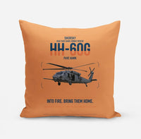 Thumbnail for Sikorsky HH-60G Pave Hawk design on orange pillow