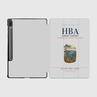 Thumbnail for Hobart Airport (HBA) design on light gray samsung tablet tablet case