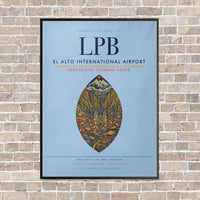Thumbnail for El Alto International Airport LPB - Canvas Framed - Light Blue