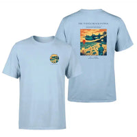 Thumbnail for VINTAGE G4443 - The Turtle Beach Patrol - Double-Side T-Shirt design on lightblue double side t shirt