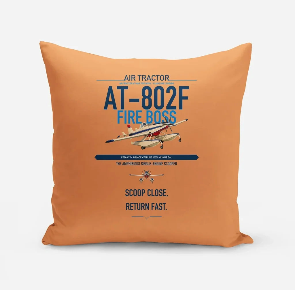 Air Tractor AT-802F Fire Boss design on orange pillow
