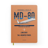 Thumbnail for McDonnell Douglas MD-80 design on orange notebook