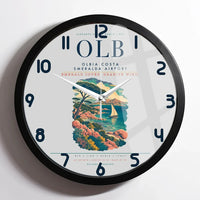 Thumbnail for Olbia Costa Smeralda Airport (OLB) design on light gray framed wall clock