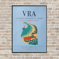 Thumbnail for Juan Gualberto Gómez Airport VRA — Varadero vertical canvas print - framed - light blue background