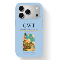 Thumbnail for Westerland Airport (GWT) design on light blue iPhone 17 Pro MagSafe case