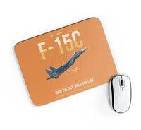 Thumbnail for F-15C Eagle design on orange rectangle mouse pad