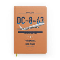 Thumbnail for Douglas DC-8-63 design on orange notebook