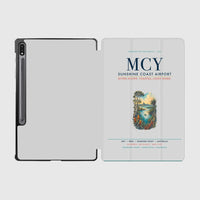 Thumbnail for Sunshine Coast Airport (MCY) design on light gray samsung tablet tablet case