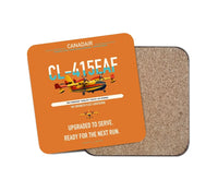 Thumbnail for Canadair CL-415EAF design on orange 1 piece coaster