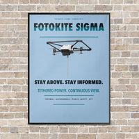Thumbnail for Fotokite Sigma vertical canvas print - framed - light blue background