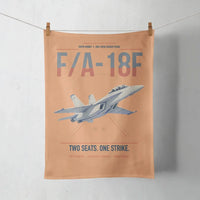 Thumbnail for F-A-18F Super Hornet design on orange towel
