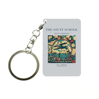 Thumbnail for VINTAGE G4044 - The Stunt School - Designed Key Chain design on lightgray
