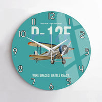 Thumbnail for Boeing P-12E design on turquoise no frame wall clock
