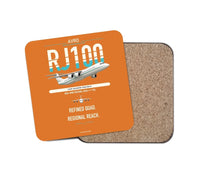 Thumbnail for Avro RJ100 design on orange 1 piece coaster